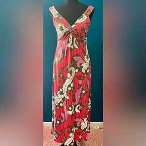 Boden Maxi Dress Jersey Floral Print Tank Sleeveless Multi Colors 8P